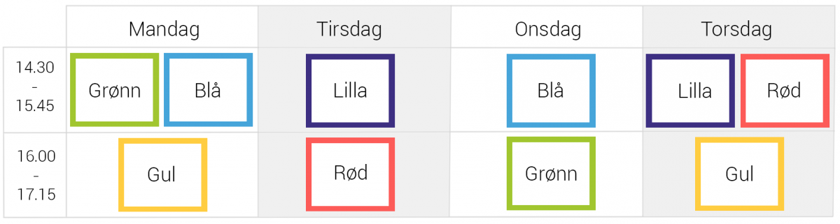 Timeplan 1T 2020-2021